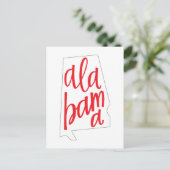Overzicht van de staat Alabama Briefkaart (Staand voorkant)