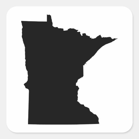 Overzicht van de staat Minnesota Vierkante Sticker (Voorkant)