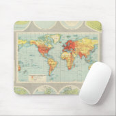 Overzicht van de wereld muismat (Met muis)