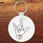 Overzicht van gebarentaal sleutelhanger (Voorkant)