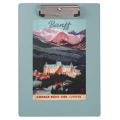 Overzicht van het Banff Springs Hotel Poster Klembord (Voorkant)