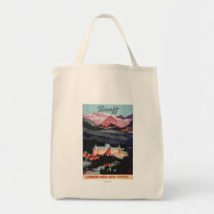 Overzicht van het Banff Springs Hotel Poster Tote Bag