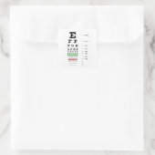 overzicht van het gezichtsvermogen van Snellen voo Vierkante Sticker (Tas)
