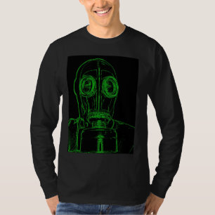 Overzicht van het Neon Green Gas Mask door KLM T-shirt
