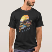Overzicht van Maine State Cabin Moose T-shirt (Voorkant)