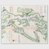  overzicht van Seattle en Puget Sound Cadeaupapier (Vlak)