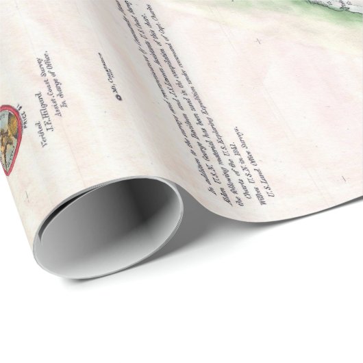  overzicht van Seattle en Puget Sound Cadeaupapier (Rol Hoek)