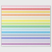 Overzichtelijke strepen Breder Spectrum Regenboog Cadeaupapier (Vlak)