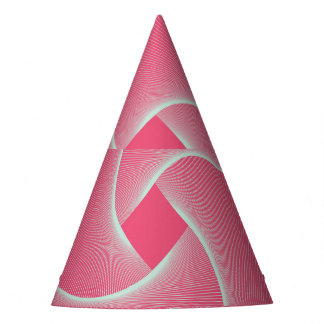 Overzichtelijke vierkante vortex, fluweelroze. feesthoedjes
