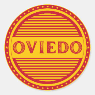 Oviedo City Pride Embleem – Spaanse identiteit Ronde Sticker