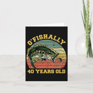 O'visally 40 Years Old Gevist Birthday Theme Par Kaart