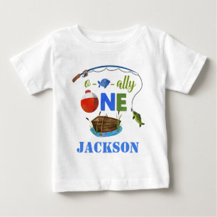 Ovisally ONE baby t-shirt O-fish-ally Big ONE boy