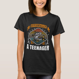 O'visserig een tiener 13e verjaardag vissen 13 jaa t-shirt