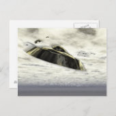OVNI dans la carte postale de vol (Devant / Derrière)