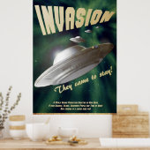 OVNI Invasion - Poster de film Vintage (Cuisine)