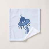 OVNI octopique bleu Kawaii (Gant de toilette)