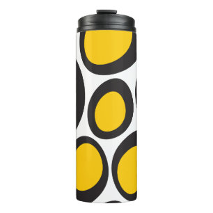 Ovvio Black en Yellow Thermal Tumbler Thermosbeker