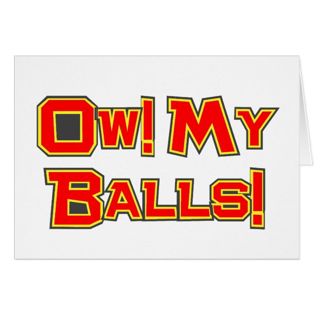 Ow! Mijn ballen. (Voorkant Horizontaal)