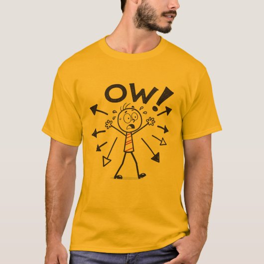 Ow Ow Ow Funny T-Shirt Gag Idée cadeau (Devant)