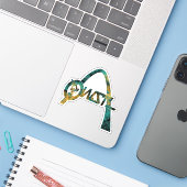 OW STL Logo Sticker Tie Dye (Laptop met iPhone)