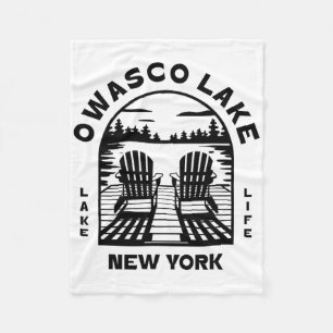 Owasco Lake New York Buiten Activiteiten Vintage Fleece Deken