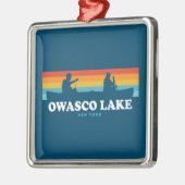 Owasco Lake New York Kano Metalen Ornament (Links)