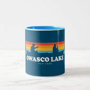 Owasco Lake New York Kano Tweekleurige Koffiemok