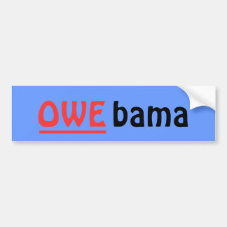 OWE-Bama Sticker, blauw Bumpersticker