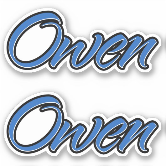 Owen Blue Autocollant Sticker Stickerset (Devant)