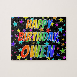 "OWEN" First Name, Fun "HAPPY BIRTHDAY" Legpuzzel