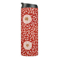 Owen Jones Chinees Ornament Rood Wit Bloemmotief