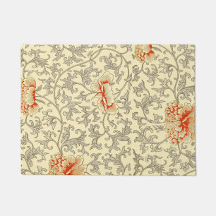 Owen Jones Vintage Patroon: Koraal Bloemig Grijs Deurmat