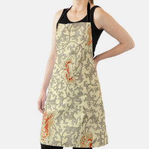 Owen Jones Vintage Patroon: Koraal Bloemig Grijs Schort