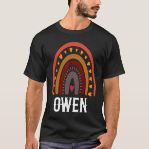 Owen Kleurrijke Rainbow mannen jongen baby naam id T-shirt