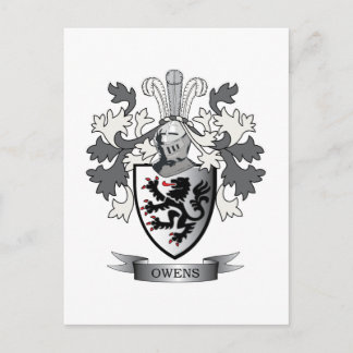 Owens Family Crest Coat of Arms Briefkaart