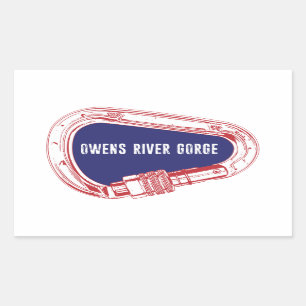 Owens River Gorge Climate bing Carabiner Rechthoekige Sticker