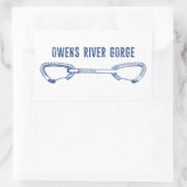 Owens River Gorge Rock Climbing Quickdraw Rechthoekige Sticker (Tas)