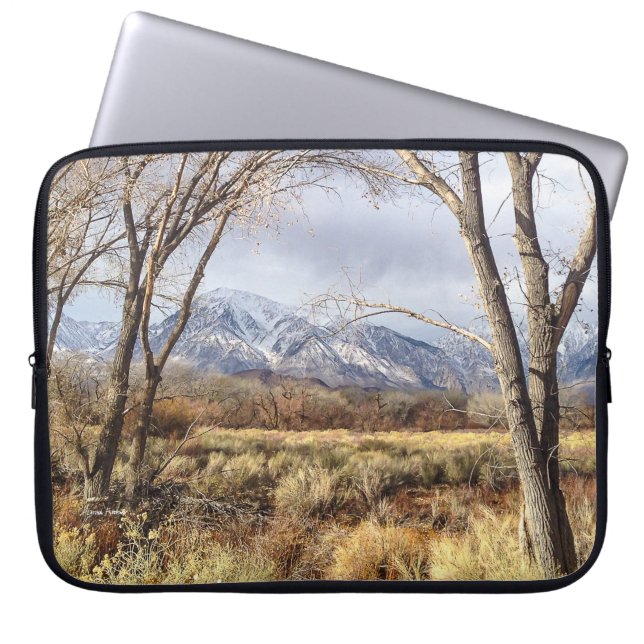 Owens Valley Mountain Uitzicht van Mt. Tom Laptop Sleeve (Voorkant)