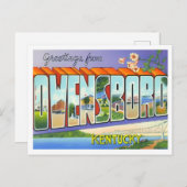 Owensboro, Kentucky Big Letters Briefkaart (Voorkant / Achterkant)