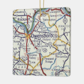 Owensboro KY  Map Keramisch Ornament (Links)