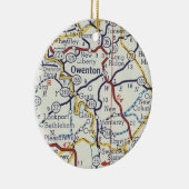 Owenton KY  Map Keramisch Ornament (Rechts)