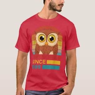 Owl 1999 Birthday Funny Owl Retro Sunset T-shirt