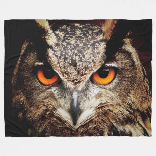 Owl 3 fleece deken (Voorkant (Horizontaal))