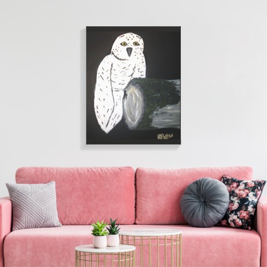 Owl Afbeelding Ledge Canvas Afdruk (Insitu (Woonkamer))