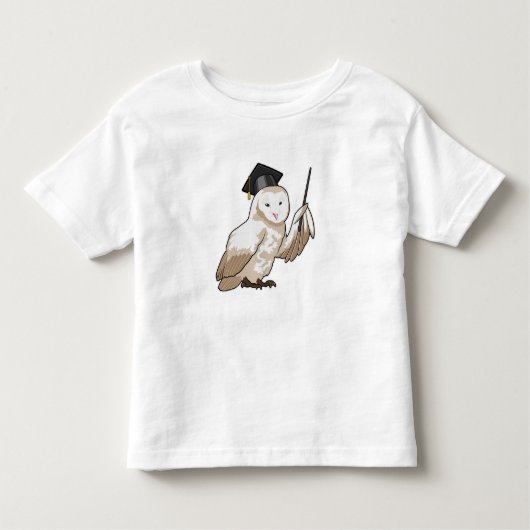 Owl als leraar met wijzer kinder shirts (Voorkant)