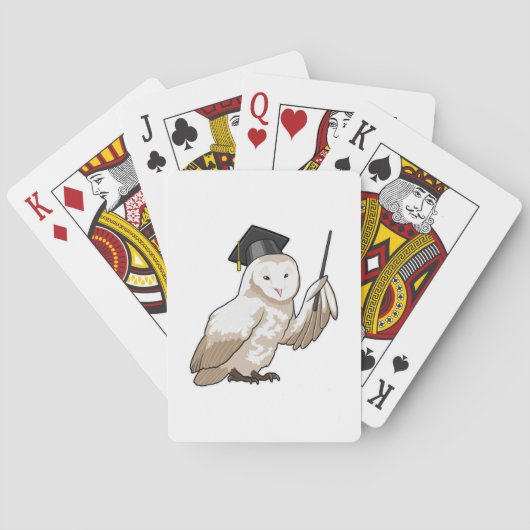 Owl als leraar met wijzer pokerkaarten (Achterkant)