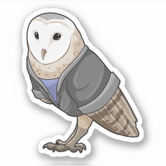 Owl als secretaris sticker (Voorkant)