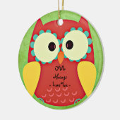 Owl Altijd houden van je roodbruin Ornament (Links)