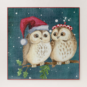 Owl Altijd van je houden Cute Winter Kerstcadeau Legpuzzel