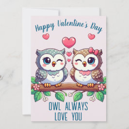 Owl Altijd van je houden Feestdagenkaart